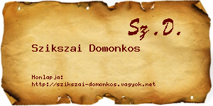 Szikszai Domonkos névjegykártya